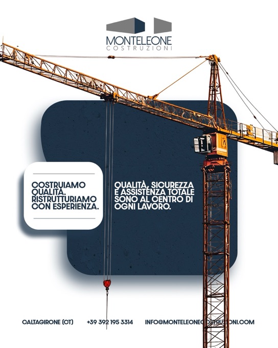 Post istituzionale per Monteleone Costruzioni di Caltagirone: costruzioni e ristrutturazioni.