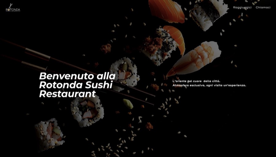 Homepage del sito La Rotonda Sushi Restaurant di Palagonia.
